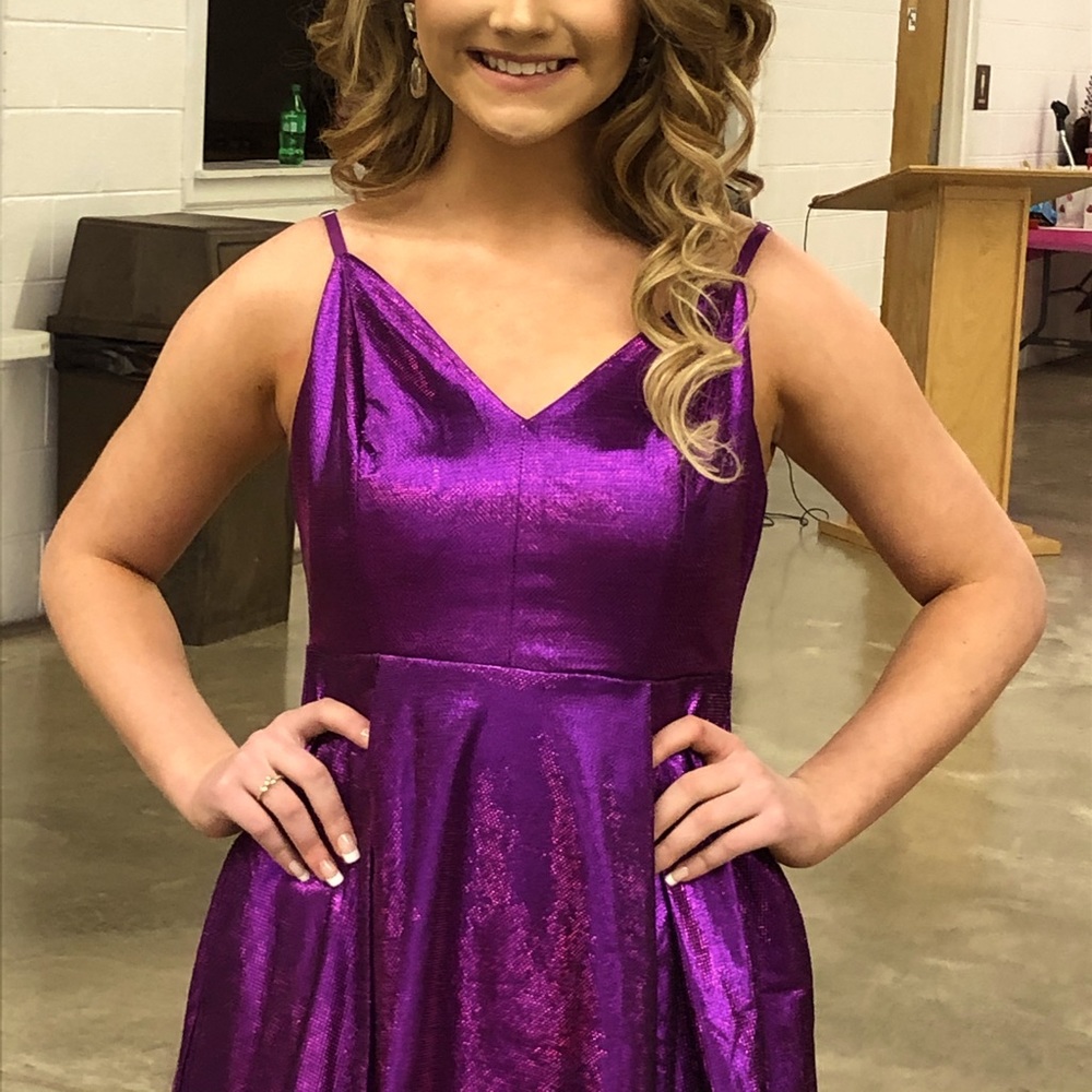 Metallic Purple Dress